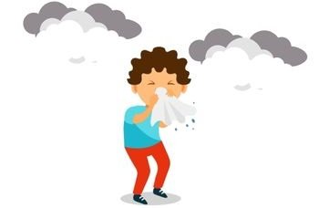To cover his mouth and nose polution