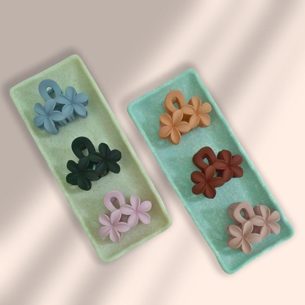 4 Petals Floral Korean Hair Claw – Big