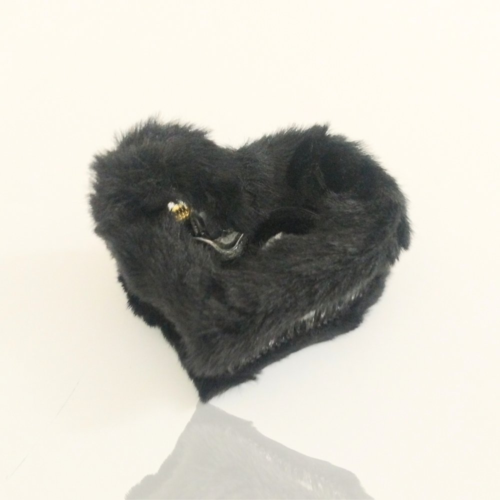 Black fur faux claw