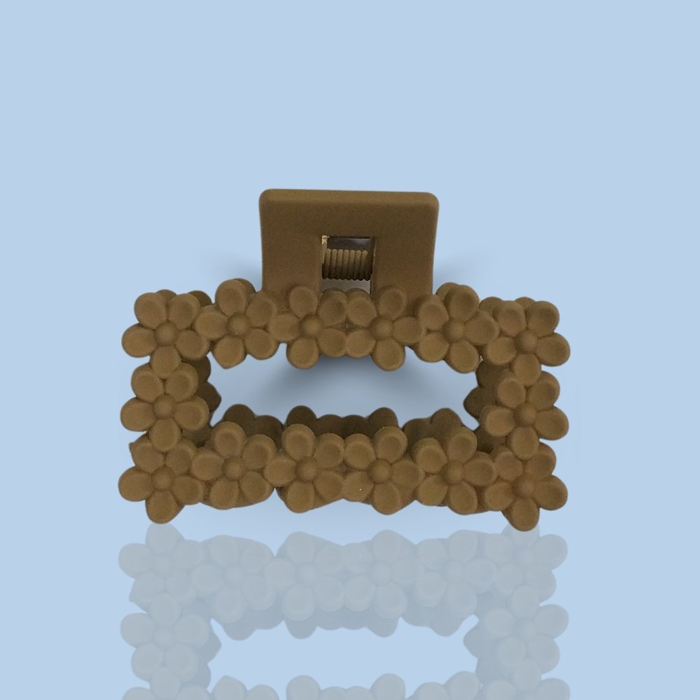 Rectangle Floral Blossom Matte Clutcher – Big