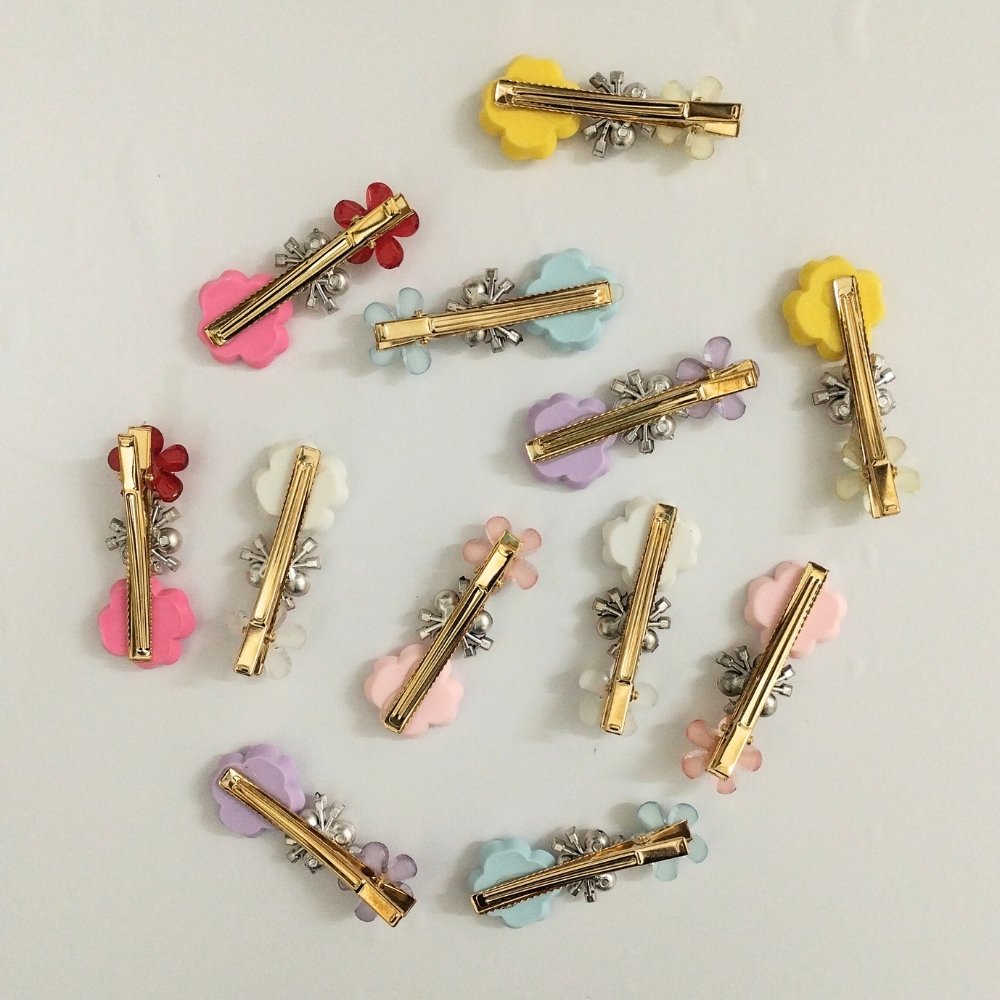 Butterfly Centered Blossom Hair Clip Set