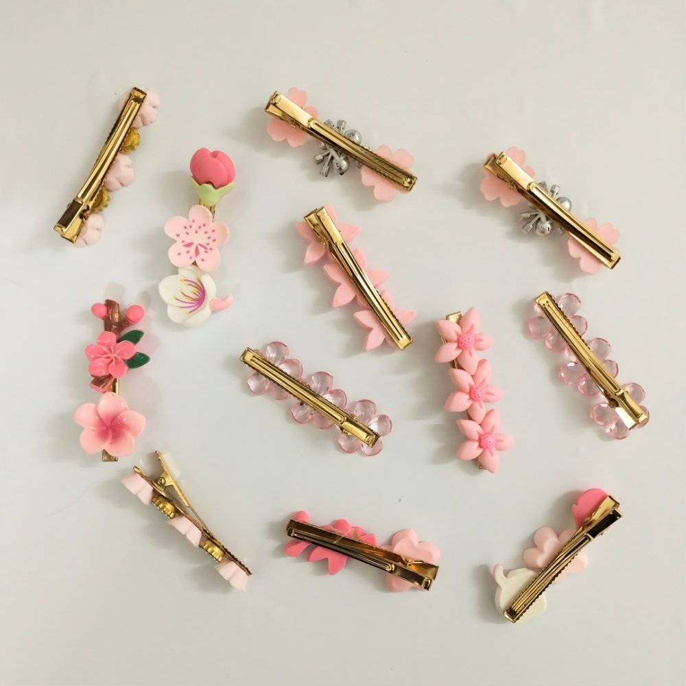 Flower Designs Korean Hair Clip Set