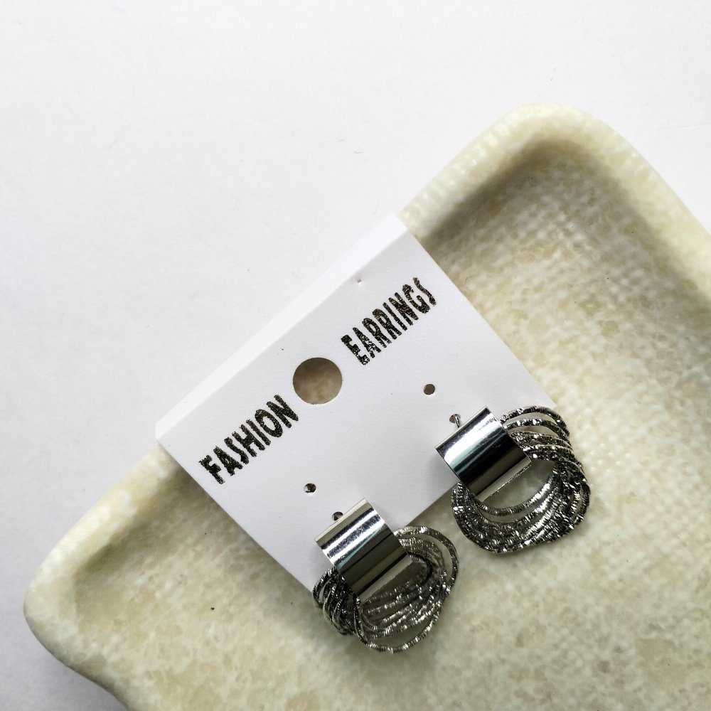 Silver Multi Ring Hoop Earrings