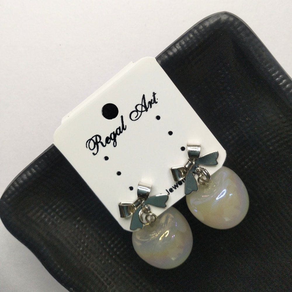 White Apple Drop Korean style earrings