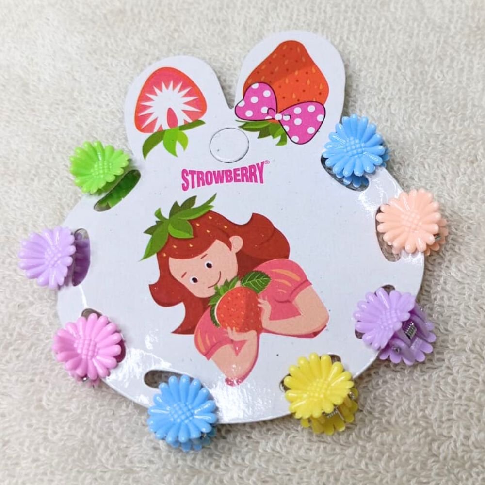 Bright Sunflower Mini Hair Claws for Kids
