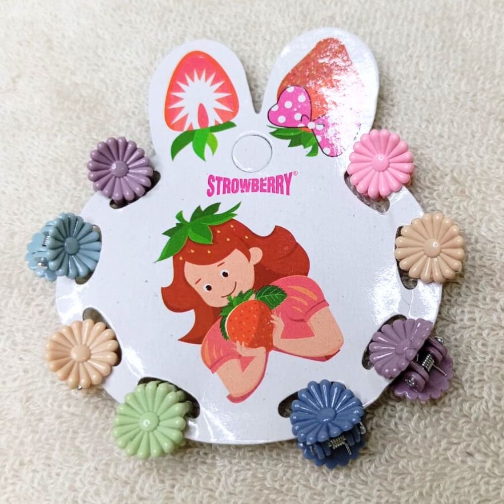 Multi Color Daisy Mini Clips for Kids