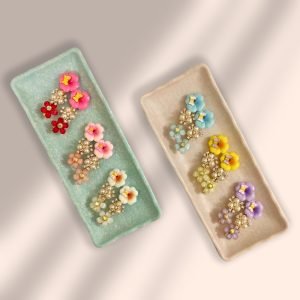 Butterfly Centered Blossom Hair Clip Set