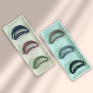 Half Moon Matte Finish Korean Style Hair Claw medium size