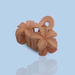 Peach color 4 petals hair claw