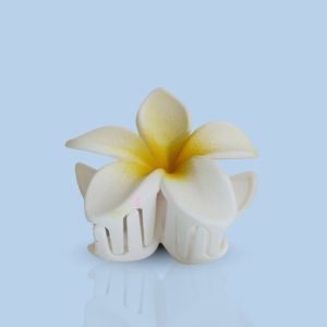 White with Yellow matte Koren Hair Claw big size