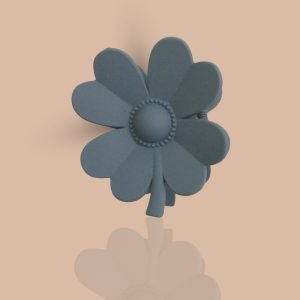blue sunflower korean hair claw clip